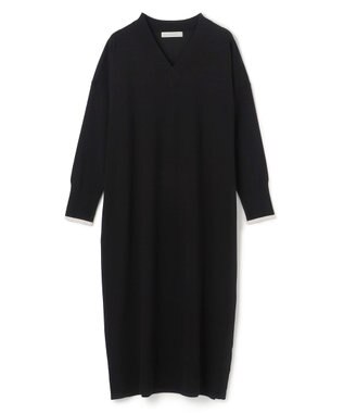 UNFILO 【野呂佳代さん着用】マイビューティニット Ｖネックワンピース ブラック