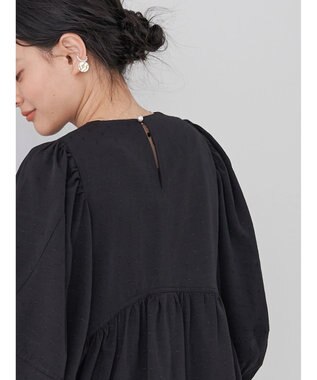 AMERICAN HOLIC ドットジャガード袖ボリュームチュニック Black