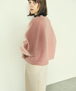 GRACE CONTINENTAL ファーポケットリバージャケット ピンク