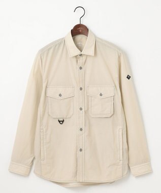 JOSEPH ABBOUD MOUNTAIN 【軽量/ECO撥水/ストレッチ/男女兼用】ライトワッシャー アウトドアシャツ ライトグレー系