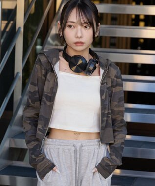 WEGO リブジップパーカー 柄1