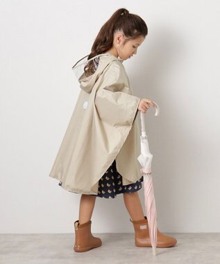 MOONBAT 【ポーチ付き】ポールアンドジョー キッズレインポンチョ ベージュ