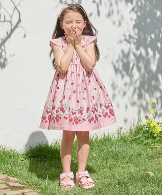 ANY KIDS 【WEB限定柄有】総柄 サマー ワンピース 【WEB限定】ピンク系イチゴ
