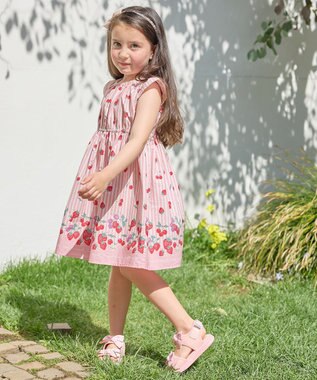 ANY KIDS 【WEB限定柄有】総柄 サマー ワンピース 【WEB限定】ピンク系イチゴ