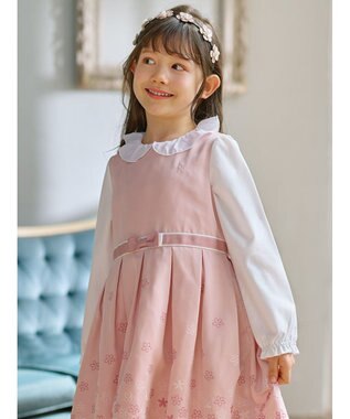 組曲 KIDS 【Fサイズ】フラワーパール カチューシャ ピンク系