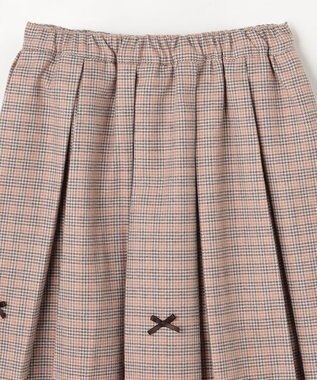 ANY KIDS リボンプリーツスカパン ブラウン×チェック