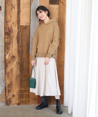 ANY 【8色展開・洗濯機可】春めきカラフルパーカー キャメル