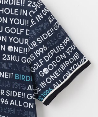 23区GOLF 【WOMEN】【吸水速乾/UVケア】ロゴプリント カノコ 半そで ポロシャツ ネイビー系5