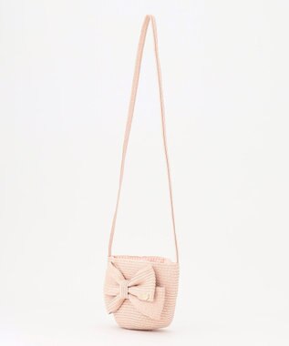 ANY KIDS リボン ペーパー ポシェット ピンク
