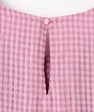 組曲 KIDS 【150-160㎝】ギンガムサッカー ワンピース ラズベリー