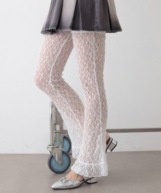 WEGO レースフリルパンツ ホワイト