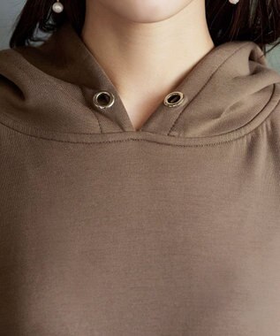 Tiaclasse 【洗える】バックフレアダンボールパーカー キャメル