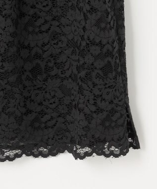 自由区 【セットアップ対応・洗える】フルールスカラレースプルオーバー ブラウス ブラック