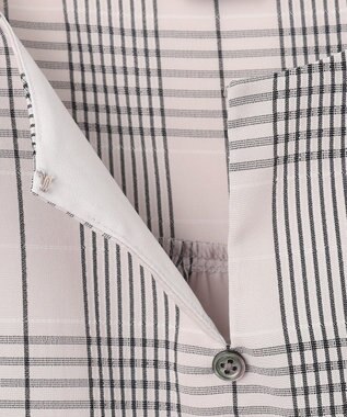 J.PRESS LADIES 【洗える】ドライタッチドビーチェック ブラウス ライトグレー系3