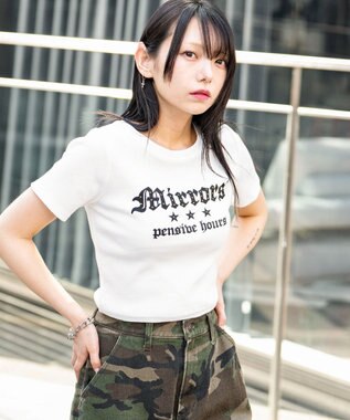 WEGO ヴィンテージウォッシュグラフィックリブT 柄5