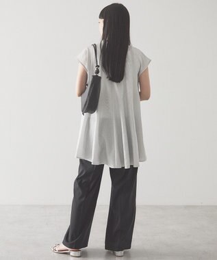 AMERICAN HOLIC 【予約】【接触冷感】フレンチスリーブフレアスキッパーブラウス Stripe Ivory
