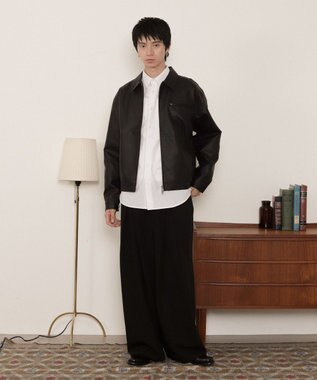 WEGO PUダブルZIPブルゾン ブラック