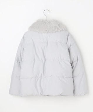 Feroux ファーカラー付き・ダウン見え中綿 ジャケット ライトグレー系