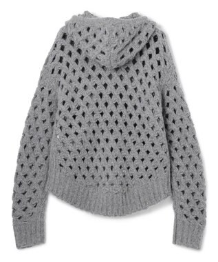 BEIGE， KOKOMO / ウールアルパカメッシュニットパーカー Md.Gray