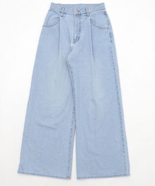 WEGO モチーフデニムタックパンツ デニム淡色