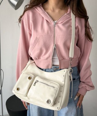 WEGO BIGハトメ2wayショルダー ホワイト