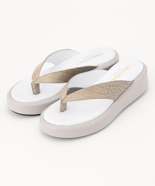 自由区 【CORSO ROMA】トングサンダル キャメル系