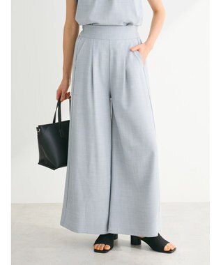 Green Parks ・ＥＬＥＮＣＡＲＥ　ＤＵＥ　リネンライクワイドパンツ Gray