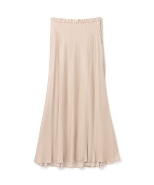 GRACE CONTINENTAL キュプラサテンフレアスカート ベージュ
