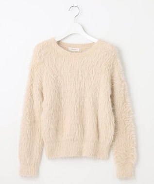 Feroux 【選べる4カラー】ゆるふわシャギー ニット ベージュ系