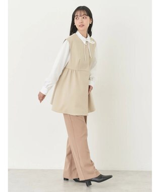 earth music&ecology ペプラムジレ Beige