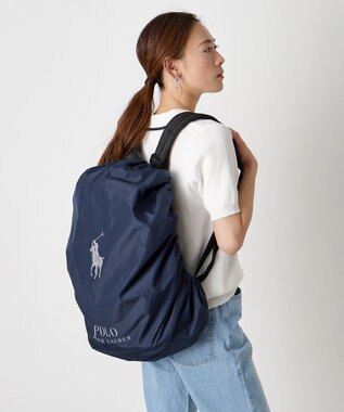 MOONBAT 【防水】POLO RALPH LAUREN リフレクターレインリュックカバー ネイビーブルー