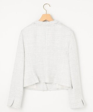 組曲 S 【KUMIKYOKU NAVY】ラメループモールツイード ジャケット ライトグレー系