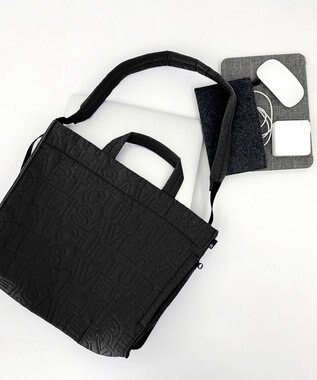 ROOTOTE 1319【オリジナル】SN.ミディアム.アルファベットスープ-キルティング-A 01：ブラック