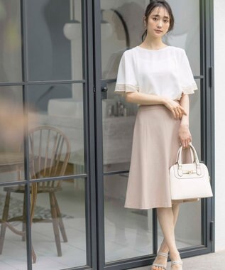 ANY SIS S 【洗える】フレアスリーブ ブラウス オフ