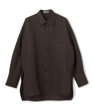 uncrave リヨセルライトリネン BIGシャツ ダークブラウン
