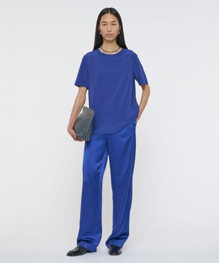 JOSEPH クレープ ド ソワ　ブラウス Cobalt