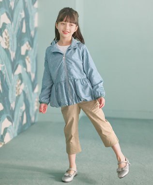 組曲 KIDS 【150-160㎝】スカラップポケット７分丈 パンツ ベージュ系