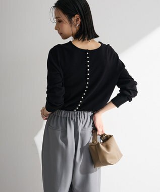 Green Parks パール調ボタン付き２ＷＡＹニットプルオーバー