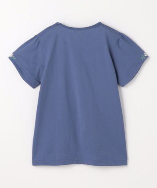 組曲 KIDS 【150-160㎝】 フラワーリースTeeシャツ ブルー