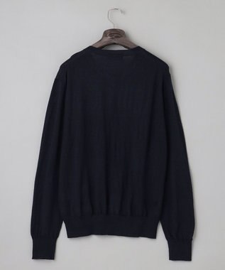 GOTAIRIKU 【ベーシックニット】ハイゲージＶネック ニット ネイビー系