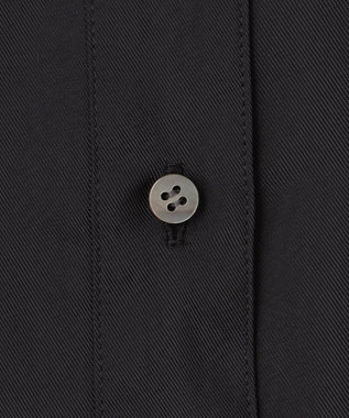 #Newans 【シワになりにくい/洗濯機可能】プリーツカラーブラウス ブラック