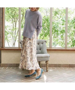 Riz raffinee <Riz raffinee>スクエアトゥプレーンパンプス グリーンスエード