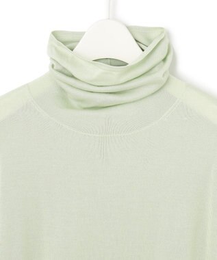 ICB 【洗える】 スムージータートル ニット ヘイズグリーン系