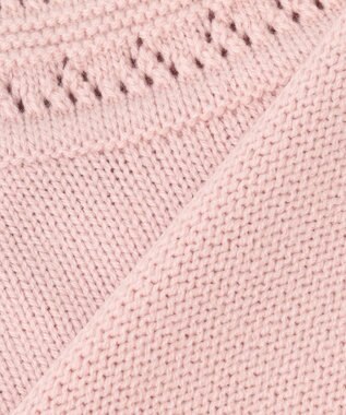 組曲 【WEB限定カラーあり】透かし編みバルキーハイネックニット ピンク系