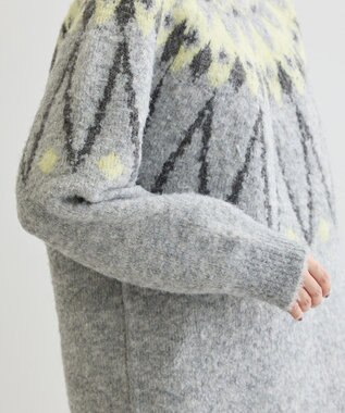 Green Parks 求心柄ニットプルオーバー Gray