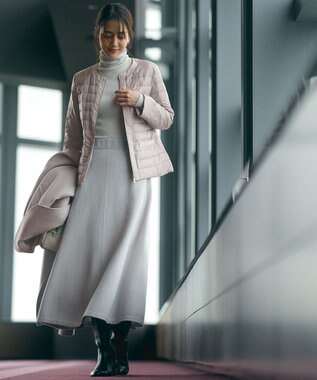 自由区 S 【洗える】ライトダウン ジャケット モーヴ