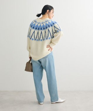 Green Parks 求心柄ニットプルオーバー Off White