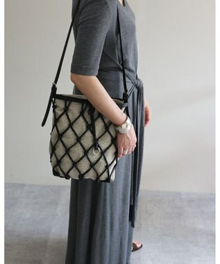 MORROW by thank 【軽量】レザーメッシュバック / NATALIE ブラック X BWミックス