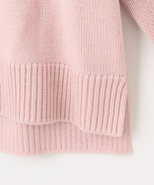 組曲 【WEB限定カラーあり】透かし編みバルキーハイネックニット ピンク系