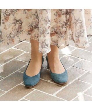 Riz raffinee <Riz raffinee>スクエアトゥプレーンパンプス グリーンスエード